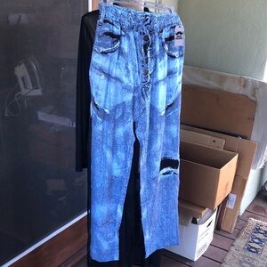 Men's Blue Distressed Jeans